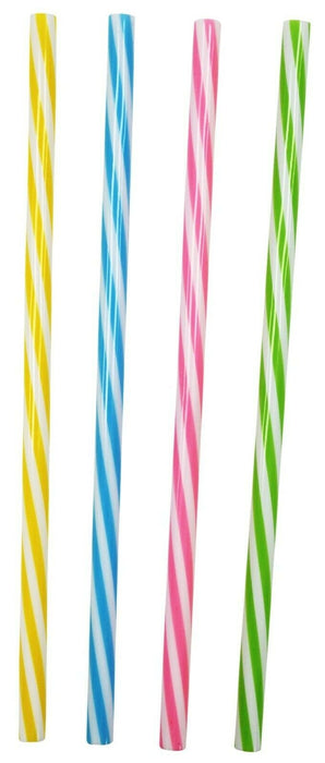 Pack of 60 Reusable Straws Bright Coloured 20cm Straws Wide 7mm Milkshake Straws