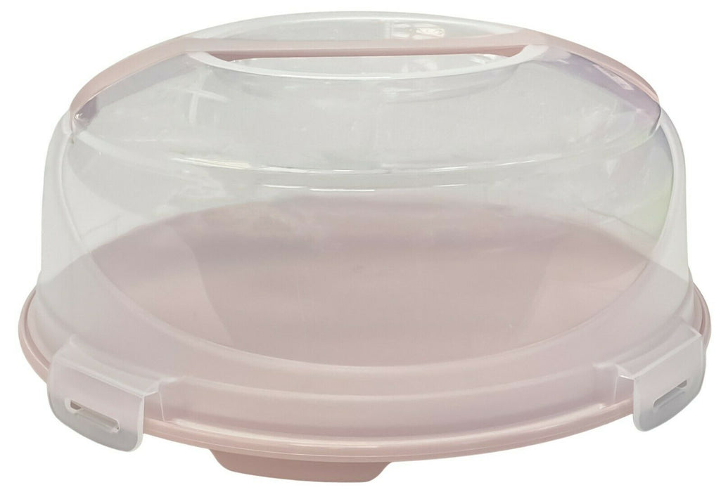 Large Round Cake Carrier With Lid & Handle Plastic Cake Box Storage Container