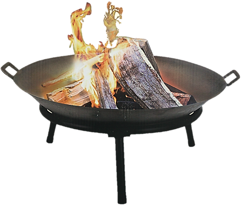 EXTRA LARGE Cast Iron Fire Pit Fire Bowl 60cm With Handles Up To 800 Degrees