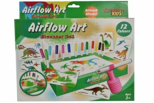 Children' Arts & Crafts - Air Blow Dinosaur Pen Set Educational Drawing Art Kids