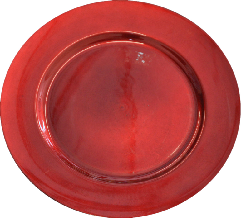 Christmas Deep Red Charger Plates Under Plates Place Set Of 4