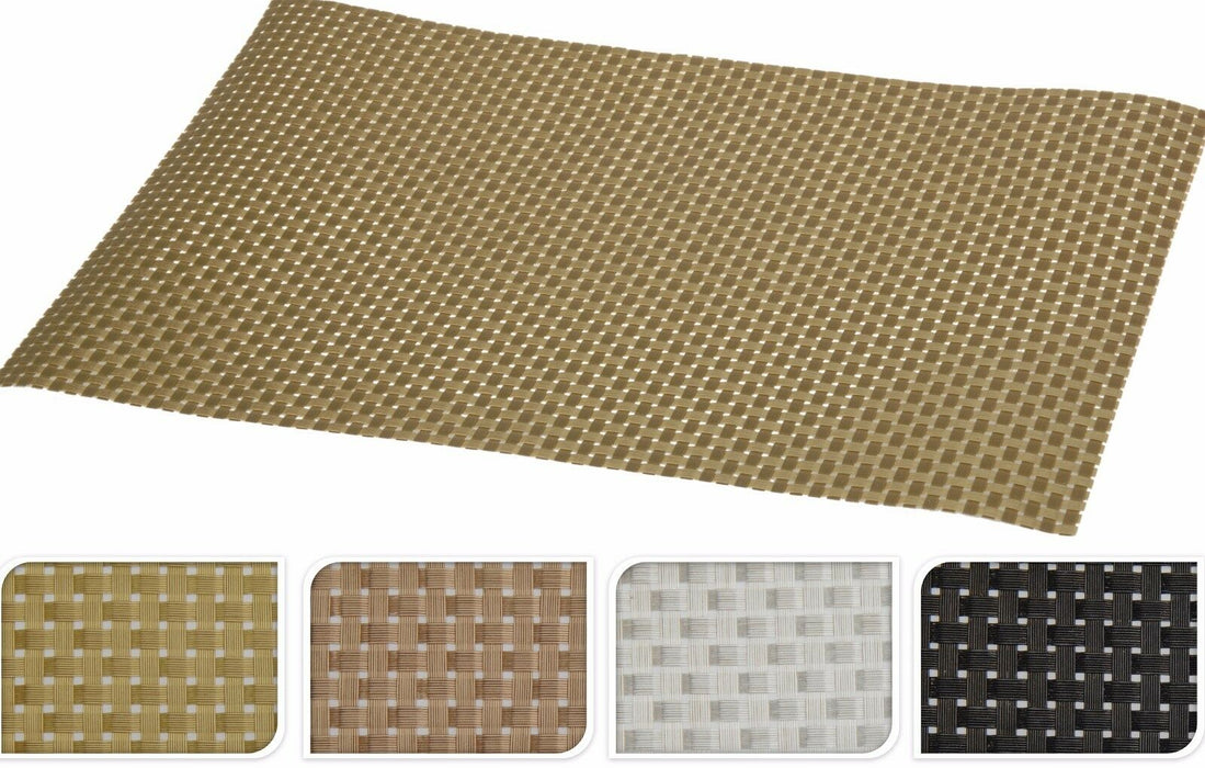 Koop Set of 4 Large Woven Easy Clean Wipeable Placemats In Different Colours