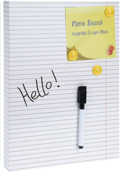 A4 Size Magnetic Memo Board Striped Paper effect With Pen & Magnets