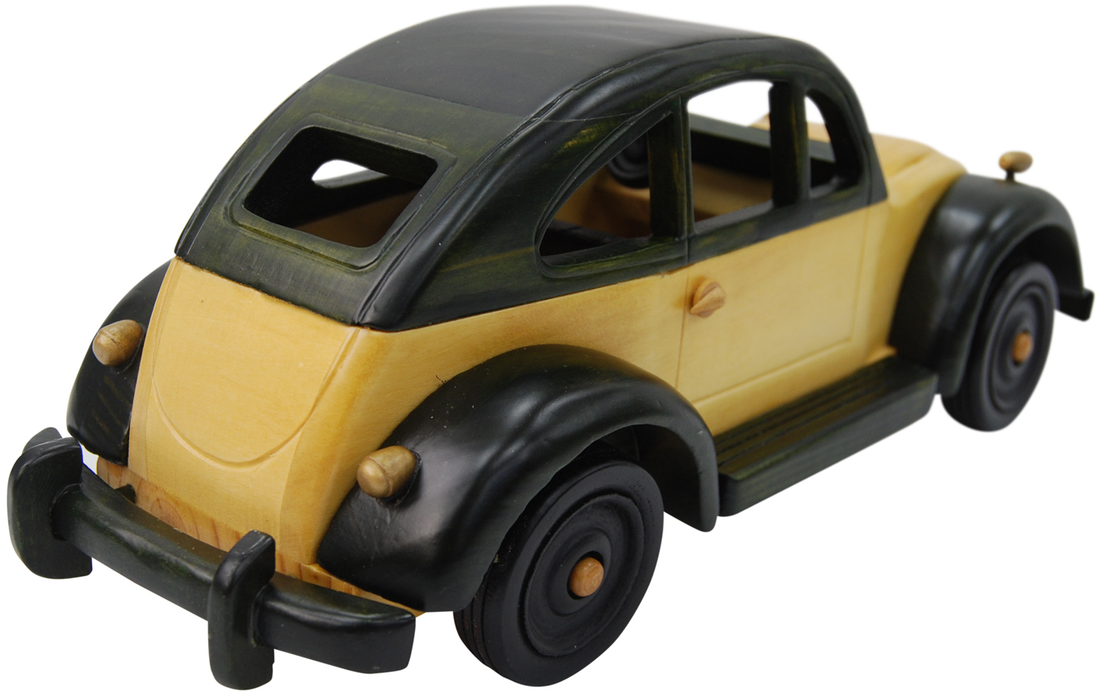 30cm Large Wooden Car Model Retro Design Intricate VW Beetle Design 10