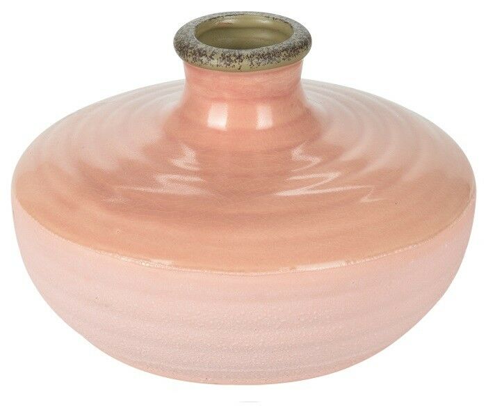 Large Wide Ceramic Ufo Shaped Flower Vase in choice of colours Rustic vase