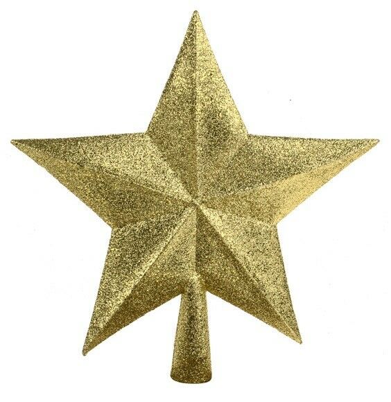 Christmas Tree Decorations Star Toppers In Gold Red White Silver & Champagne