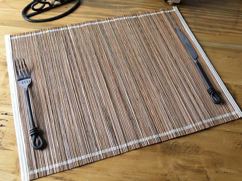 Set of 2 Natural Coconut Leaf Placemats By Creative Tops