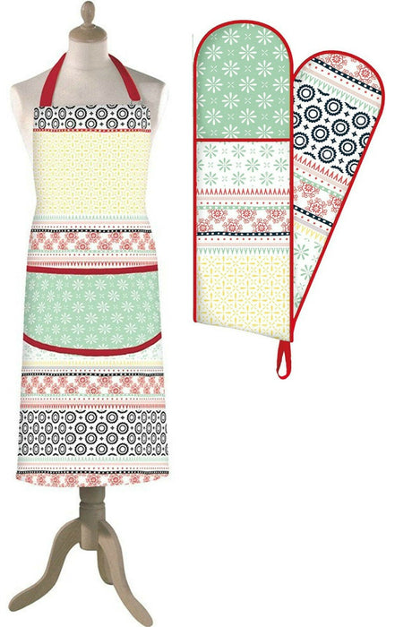 Creative Tops Wanderer Colourful Soft Design Cotton Apron Cotton Oven Gloves