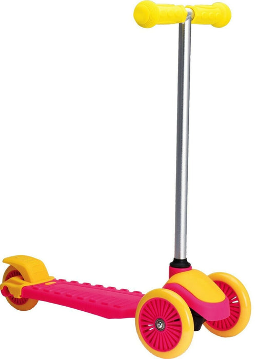 Junior Pink & Yellow 3 Wheeled Scooter For children Max Weight 50 KG