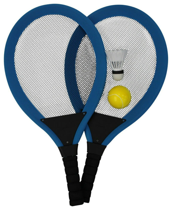 Giant Tennis Set Jumbo Soft Tennis Set. Ball Shuttlecock & 2 Bats Beach Toys