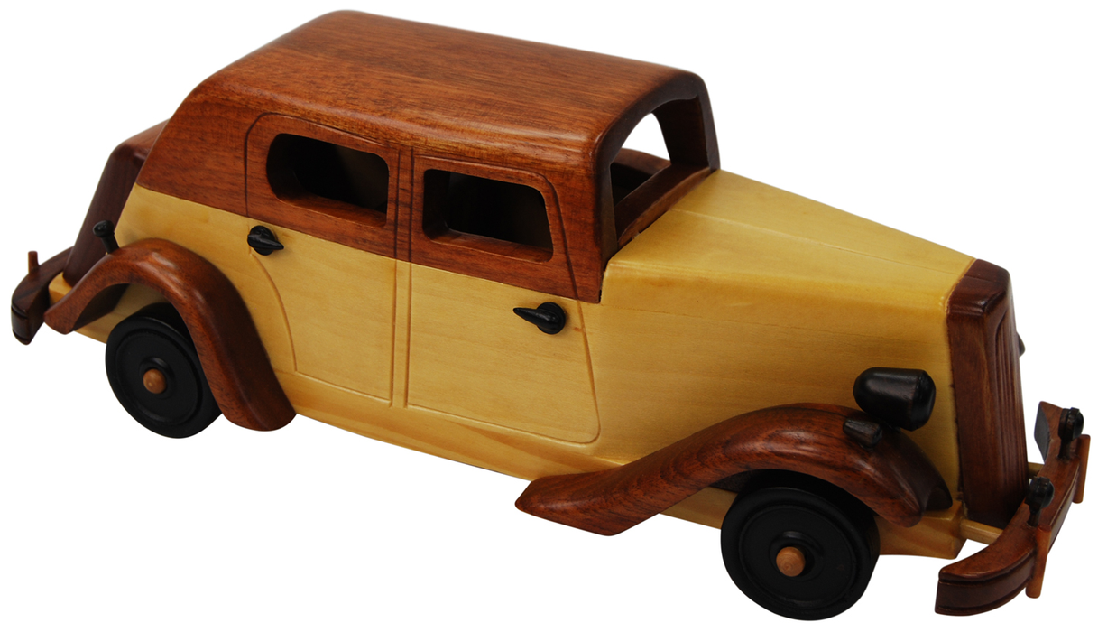 30cm Large Wooden Car Model Retro Design Intricate Finnish Design 05