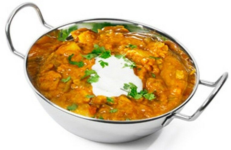 Sabichi Stainless Steel Balti Dish Rice Curry Oriental Serveware Casserole Bowl