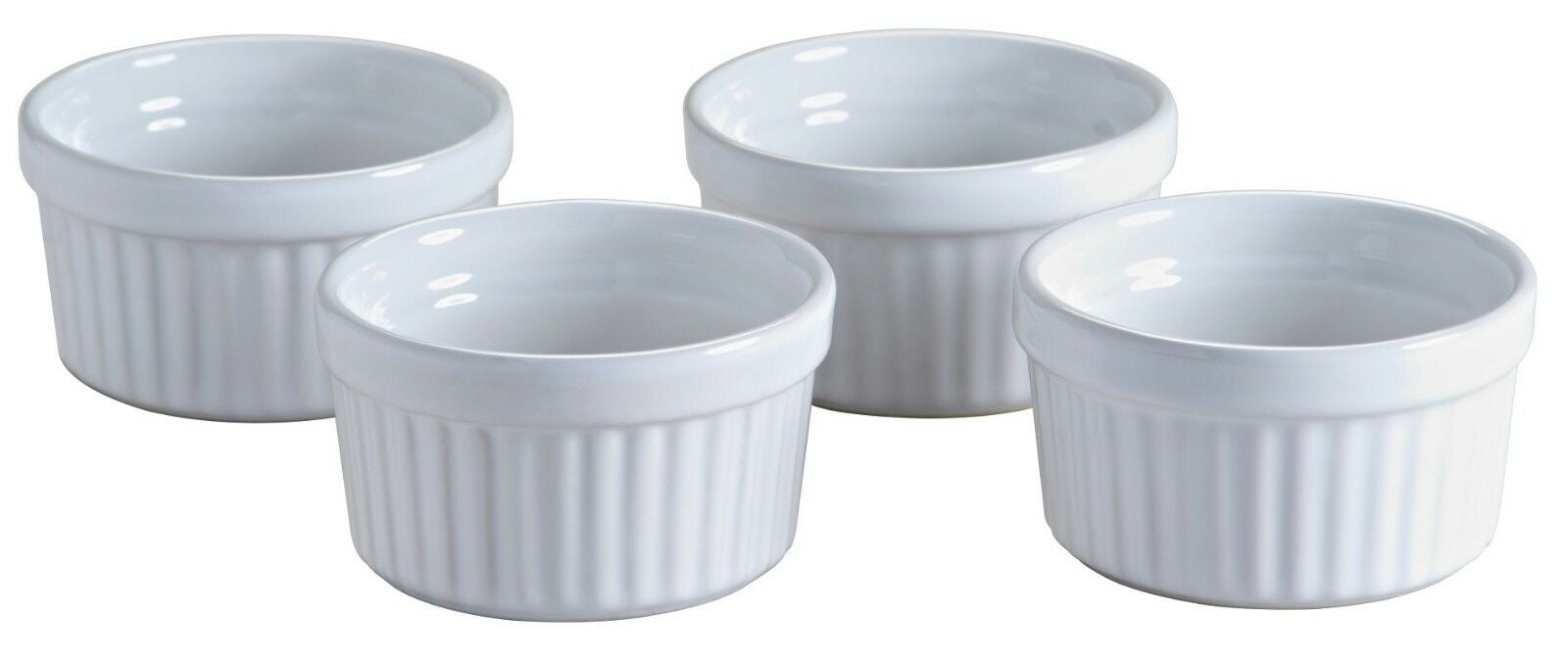 Mason Cash Set of Ramekins 4 Stoneware White Ramekin Soufflés dishes