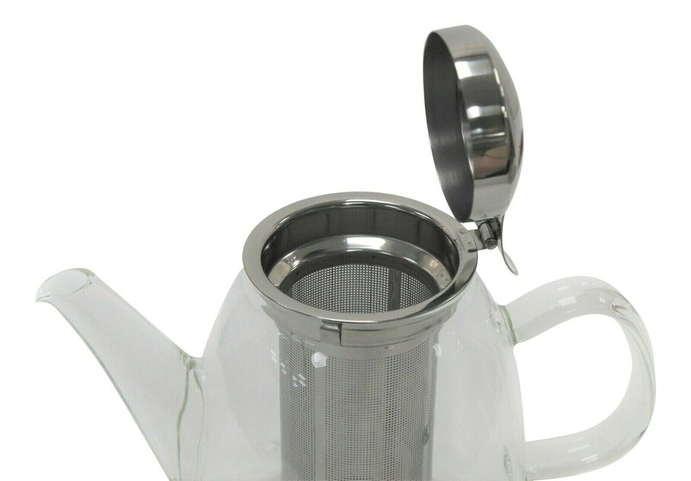 800ml Glass Tea Pot With Stainless Steel Infuser Loose Leaf Herbal 3 Cup Teapot