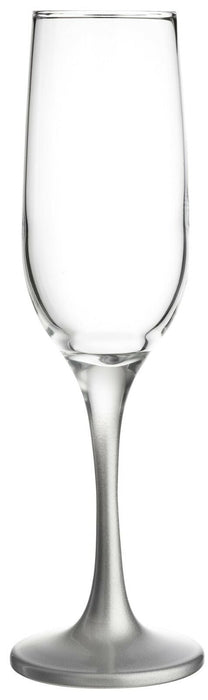 Allure Set Of 4 Champagne Flutes With Siver Stems Deluxe Champagne Glasses