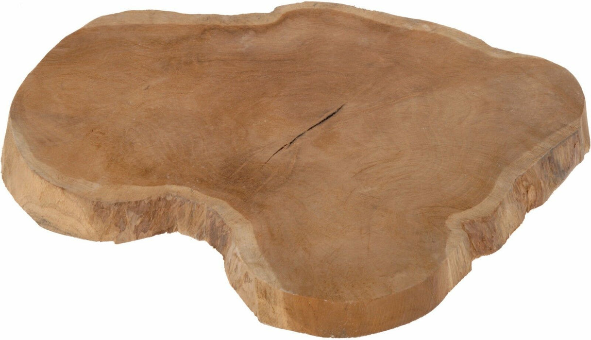 Large Teak Wood Plate Tree Slices Rustic Place Mats Pieces Trees Sliced Thinly