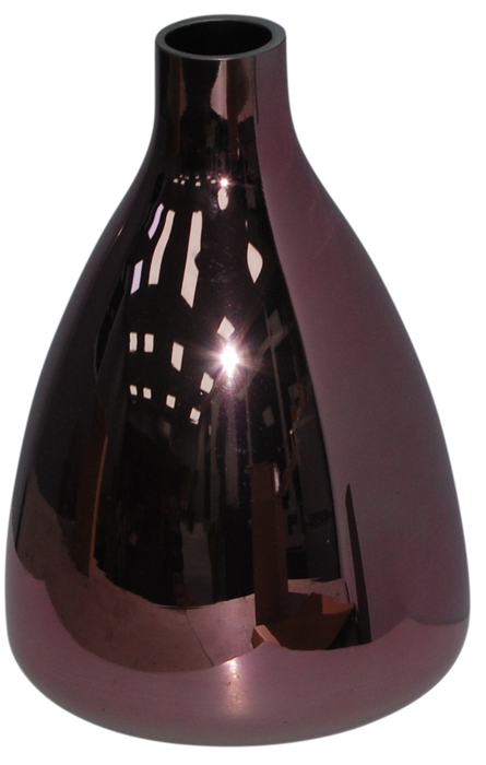 20cm Tall Purple Glass Pyramid Shaped Flower Vase Bud Vase Bottle Vase