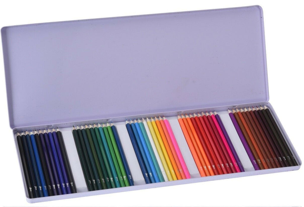 Artista Set of 50 Colouring Pencils in Metal Case 50 Piece Coloured Pencils
