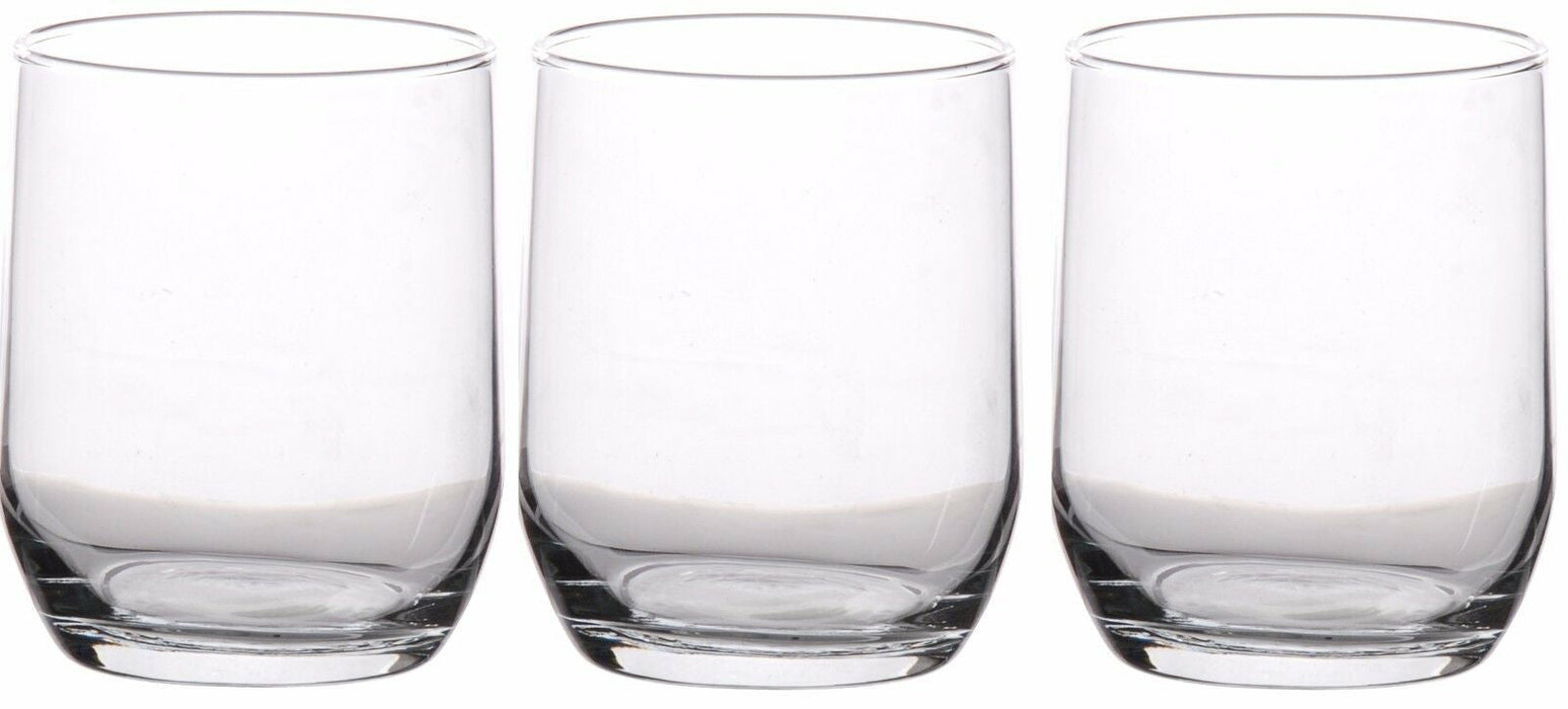 Set of 3 Wine Glasses Juice Water Glasses Set of 3 Large  Whiskey Tumblers 315ml