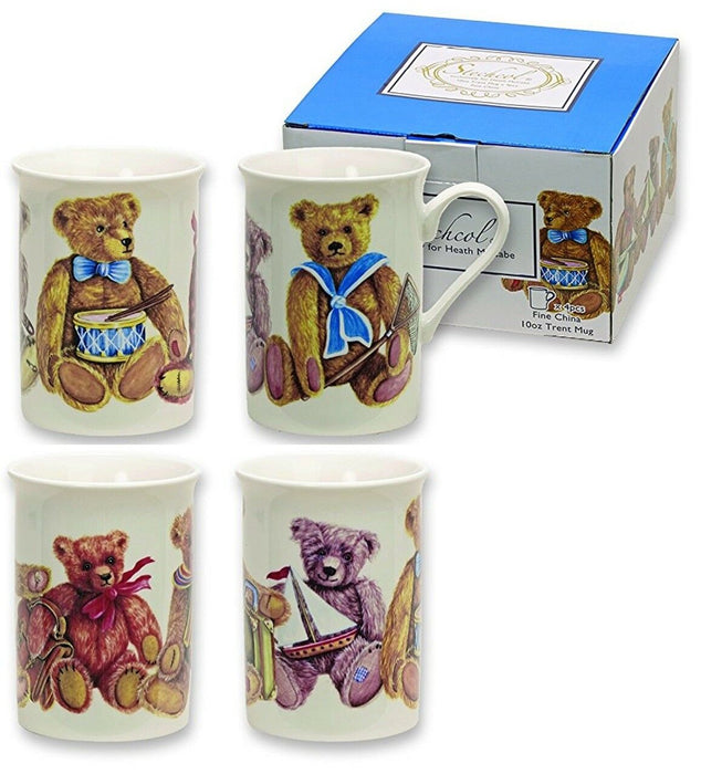 Heath McCabe Tedides Set Of 4 Mugs Fine China Mugs Colourful bright China Mug