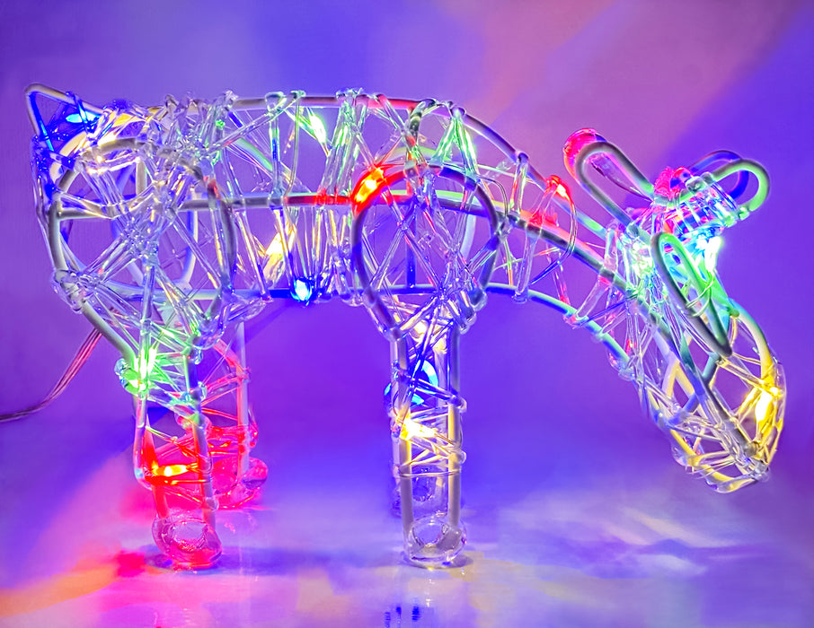 Rammento 18cm Reindeer Light-Up Indoor Christmas Décor, 20x Multi-Coloured LEDs