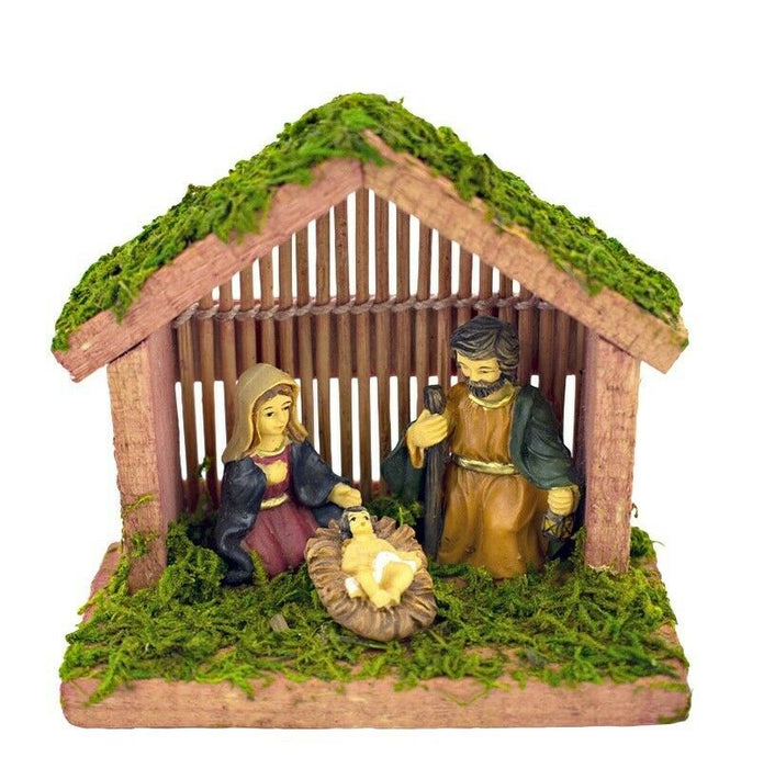 Christmas Nativity Scene - Mini Traditional Xmas Festive Jesus Ornament Display