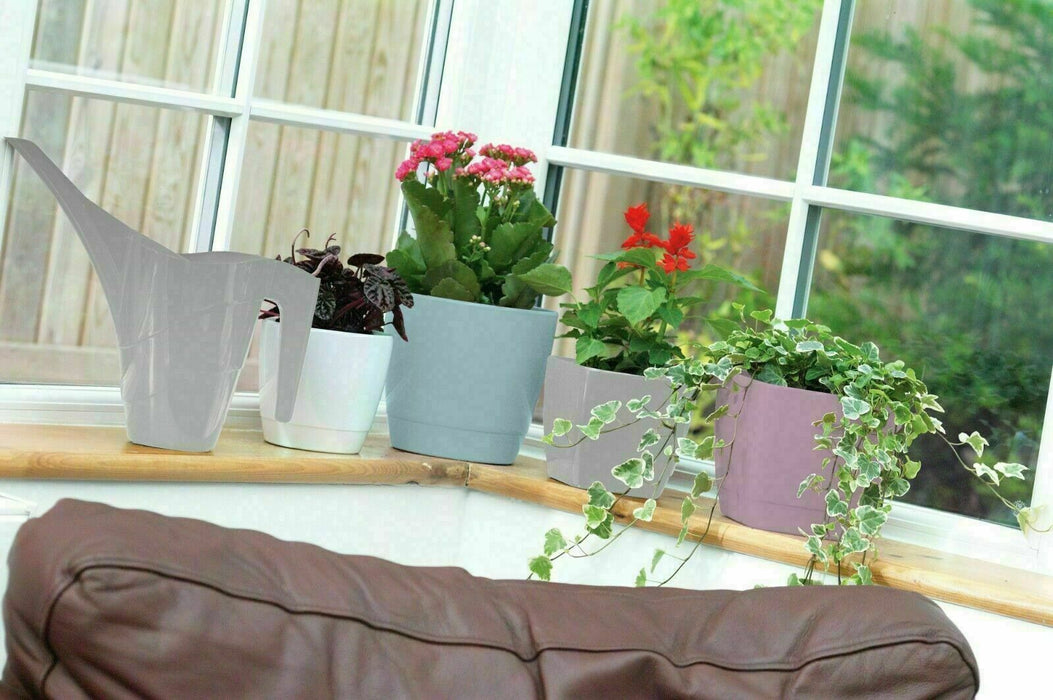 Set Of 4 Small White Plant Pots Indoor Outdoor Home Garden Flower 14cm Planters
