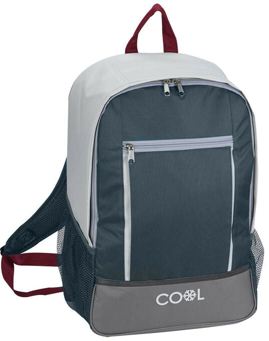 Large Insulated Backpack 20L Grey Cooler Bag Rucksack Picnic Camping Bag