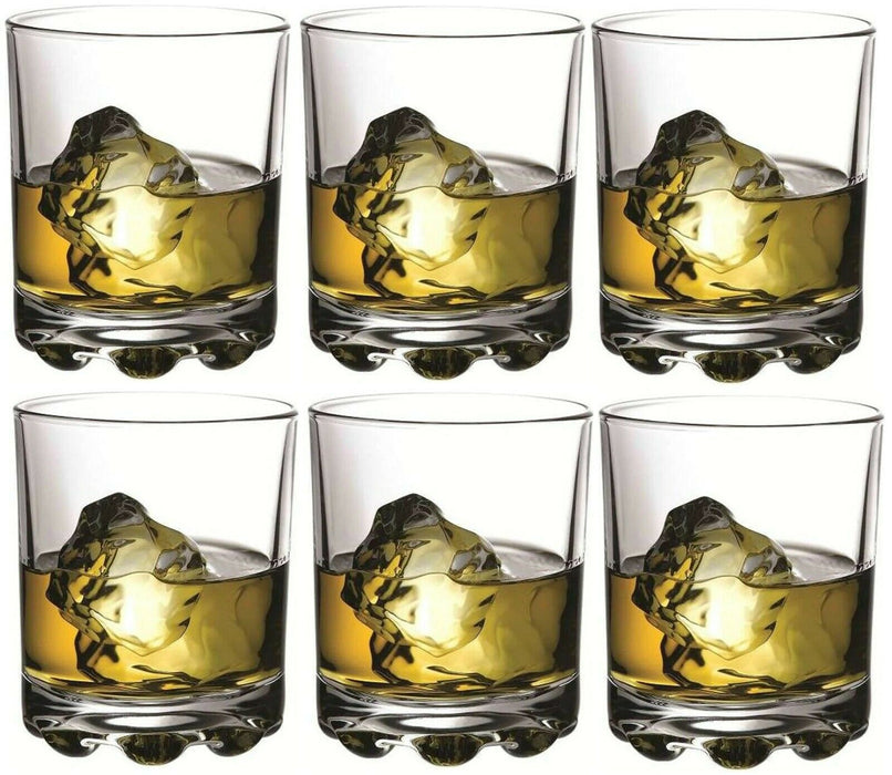 Set Of 6 Pasabahce Whisky Tumblers Scotch Glasses Drinking Glasses