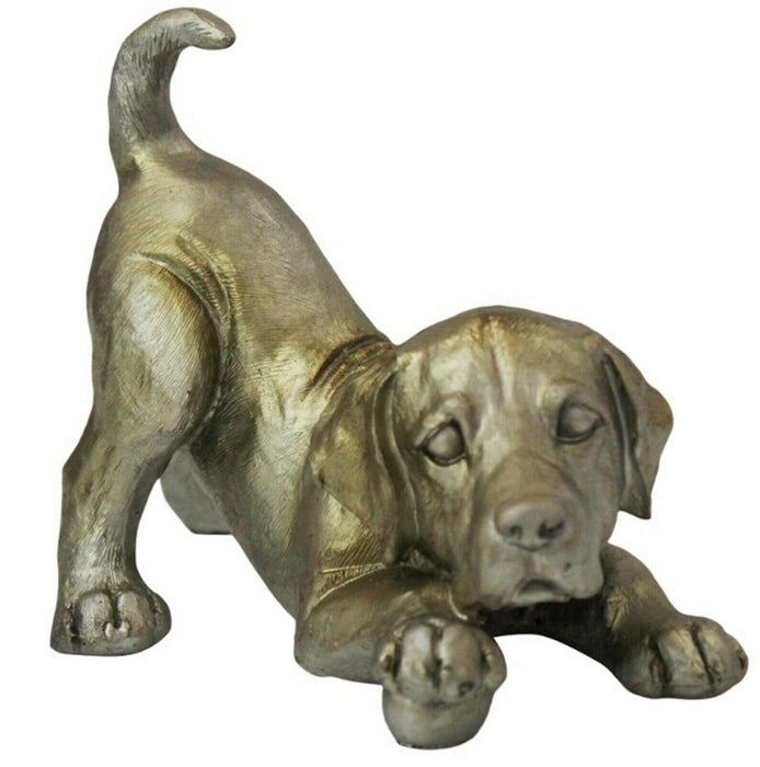 Brown Puppy Figurine - Detailed Dog Modern Animal Statue Home Decor Collectable