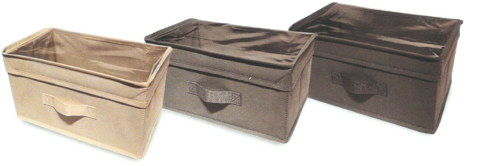 Smart Looking Fabric Medium Storage Box With Lid For shoes Clothing Underwear