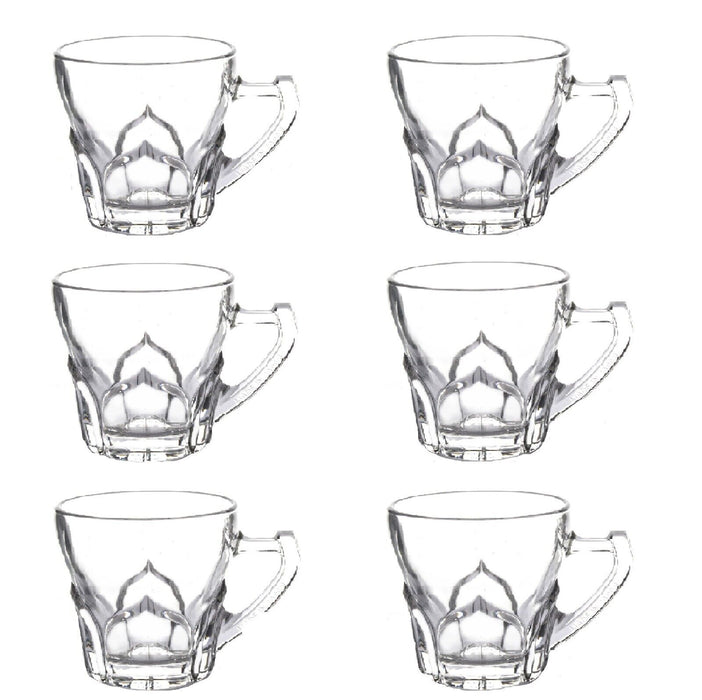 Set Of 6 Crystal Tea Mugs Tea Glasses Coffee Mugs In Gift Box 180ml