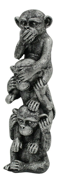 Three Wise Monkeys Ornament Home Decor Wildlife Figurine Mantelpiece Ornament