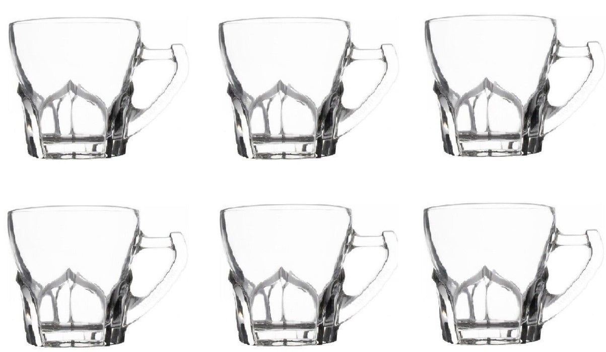 Set Of 6 Crystal Tea Mugs Tea Glasses Coffee Mugs In Gift Box 180ml