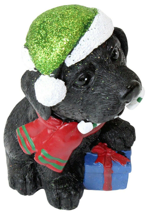 Christmas Decoration Figurine - Labrador Dog Ornament Holding Tree Sock Gift