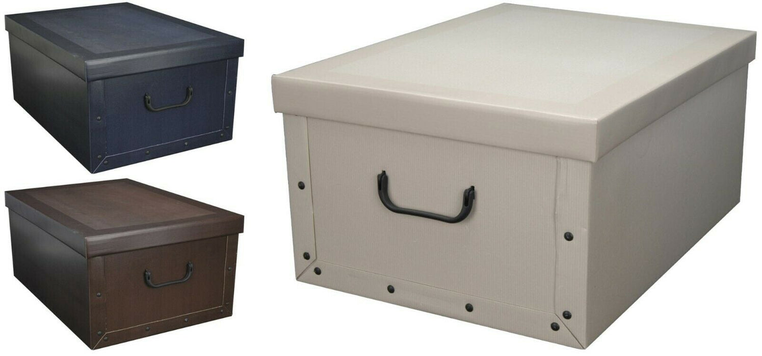 Cardboard Large Storage Boxes With Lid Storage Box Toy Box & Handle 45 Litre