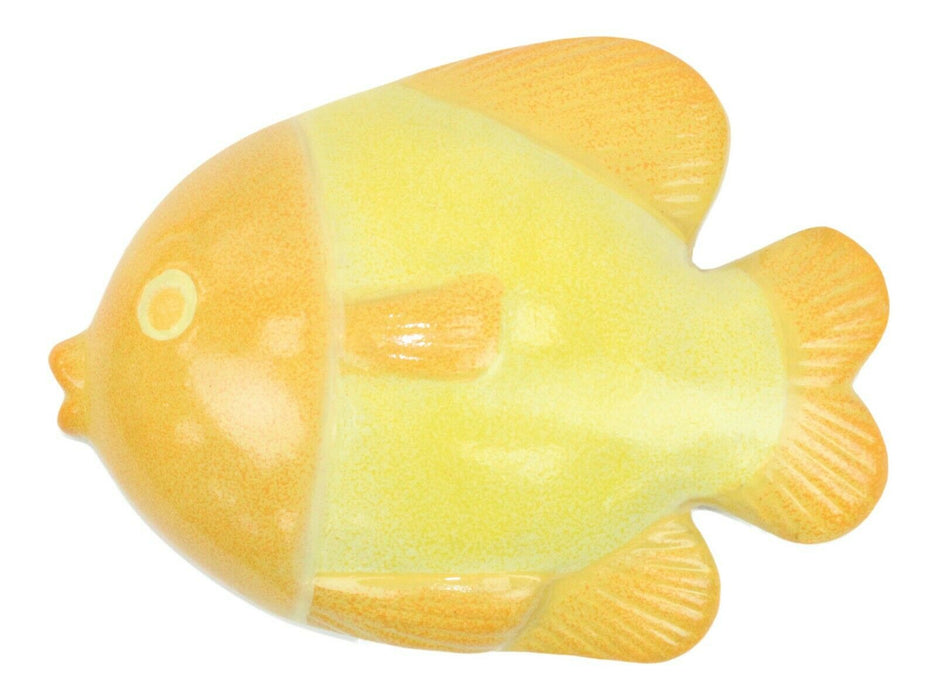 Home Decor Yellow Blue Green Tropical Fish Statue Ornament For Lounge Bathroom