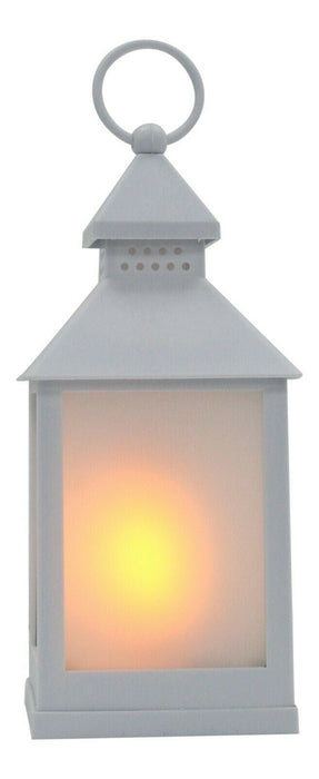 Modern Lantern LED Candle - White Plastic Realistic Flame Glow Outdoor Indoor