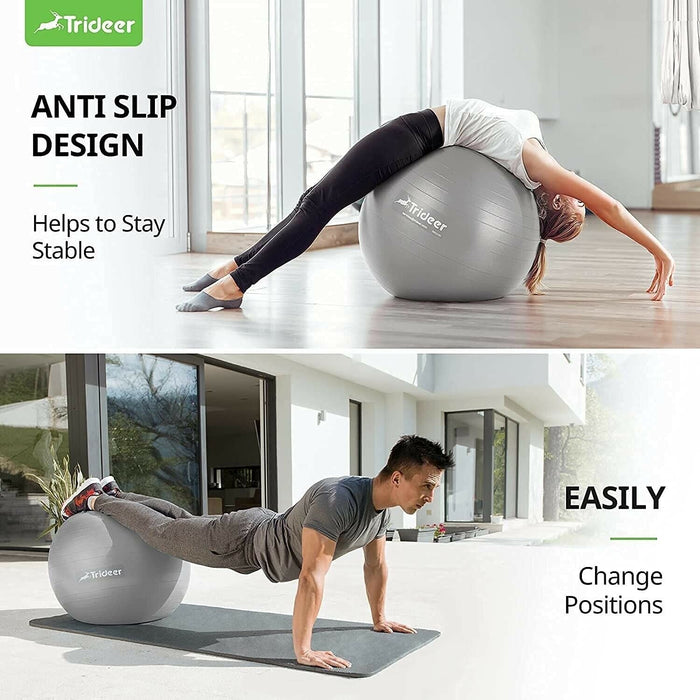 Trideer Extra Thick Yoga Ball 75cm Anti Burst Pilates Fitness Pregnancy Ball