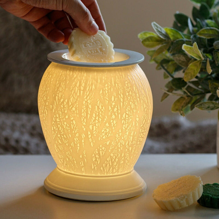 White Woodland Wax Melt Warmer Plug-in Electric Fragrance Diffuse Aromatherapy