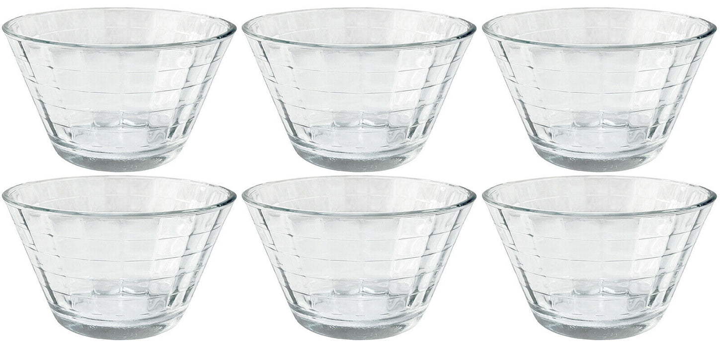 Set Of 6 Small Glass Bowl Clear Glass Ice Cream Cups Sundae Dessert Dishes 300ml