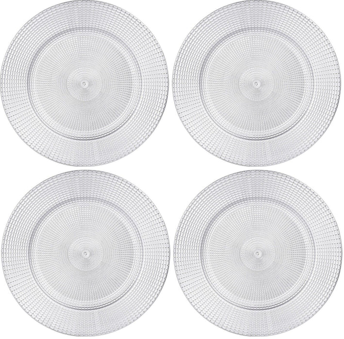 Silver Charger Plates Set of 4 Round Christmas Dinner Plates Under Plates Brick