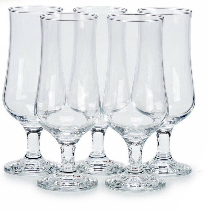 Set of 6 Tulipe Beer Glasses Tall Stemmed Cocktail Wine Drinking Glass 385ml