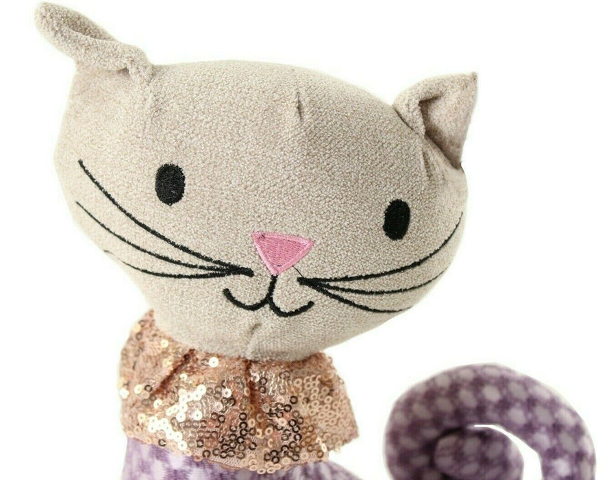 Cat Door Stop Fabric Heavyweight Animal DoorStop Floor Door Stopper Wedge Jammer