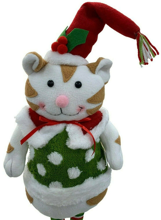 Xmas Hub 70x26.5cm Plush Christmas Elf Cat Soft Toy Stuffed Festive Home Décor