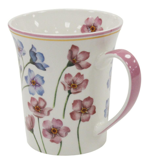 Set of 4 Leonardo Collection Fine China Gift Boxed Floral Design Mug Set 300ml