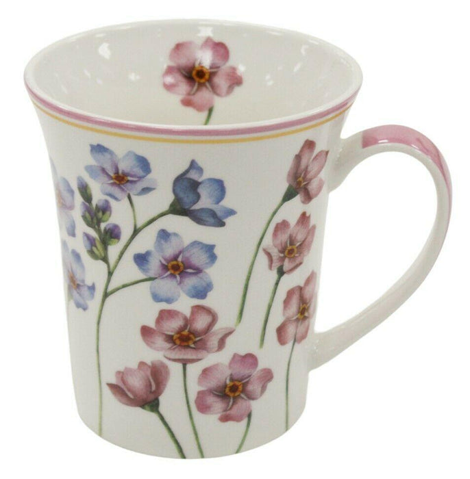Set of 4 Leonardo Collection Fine China Gift Boxed Floral Design Mug Set 300ml