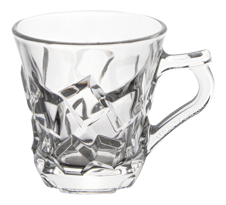Vivalto Set Of 6 Large Clear Glass Coffee Mugs Tea Cappuccino Mug Glass Cups 340ml