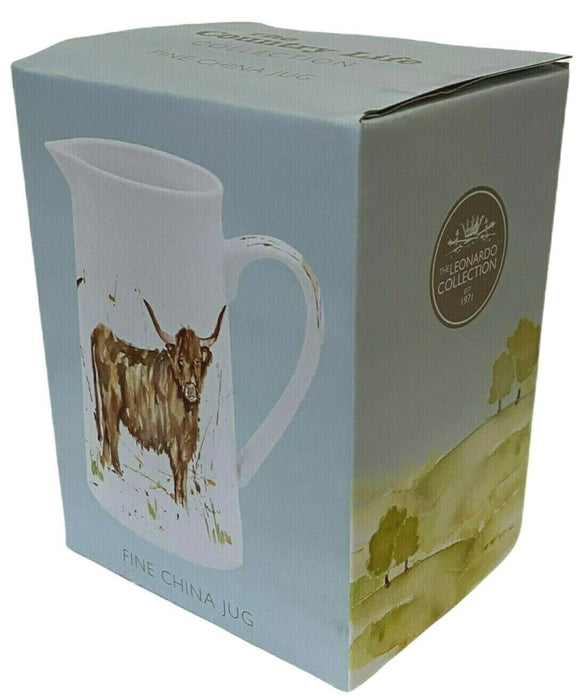 Leonardo Collection Fine China Cow Design 600ml Jug Country Life Tea Milk Jug