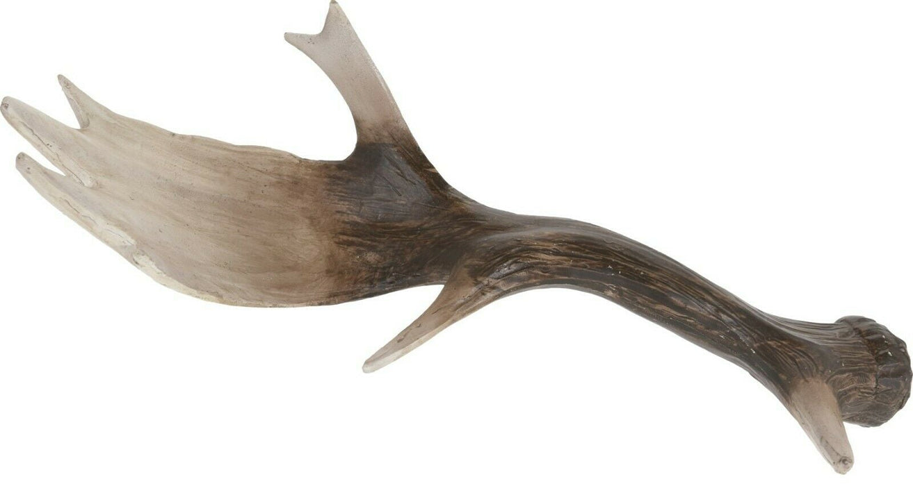 Ornamental Moose Antler - Smooth Two-Toned Wooden Look Mantel Piece Tabletop